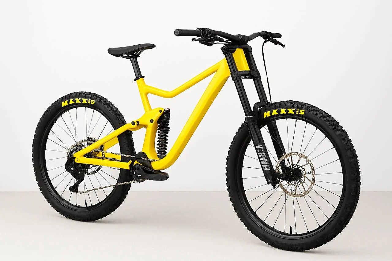 Trail vs enduro vs downhill: downhill bike on a descent