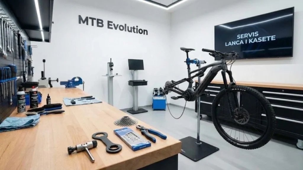 Servis lanca i kasete bicikla u radionici MTB Evolution