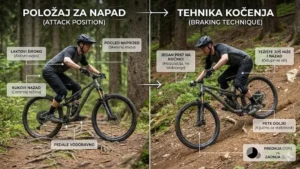 Attack Position i Tehnika Kočenja Protokol za Stabilnost (Nivo 1 & 2) MTB Evolution