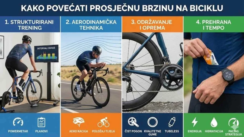 Kako povećati prosječnu brzinu na biciklu