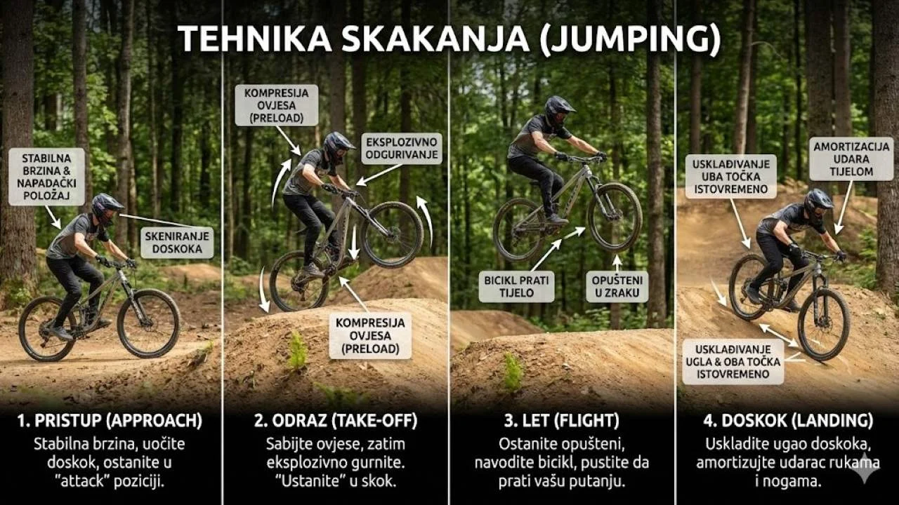 Tehnika skakanja na MTB biciklu - Jumping protokol