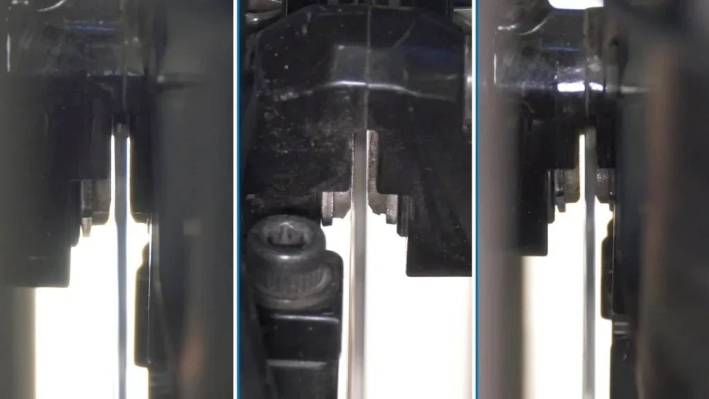 Checking the gap between brake pads and rotor