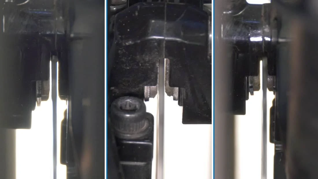 Vizuelni pregled prostora između pakni i rotora