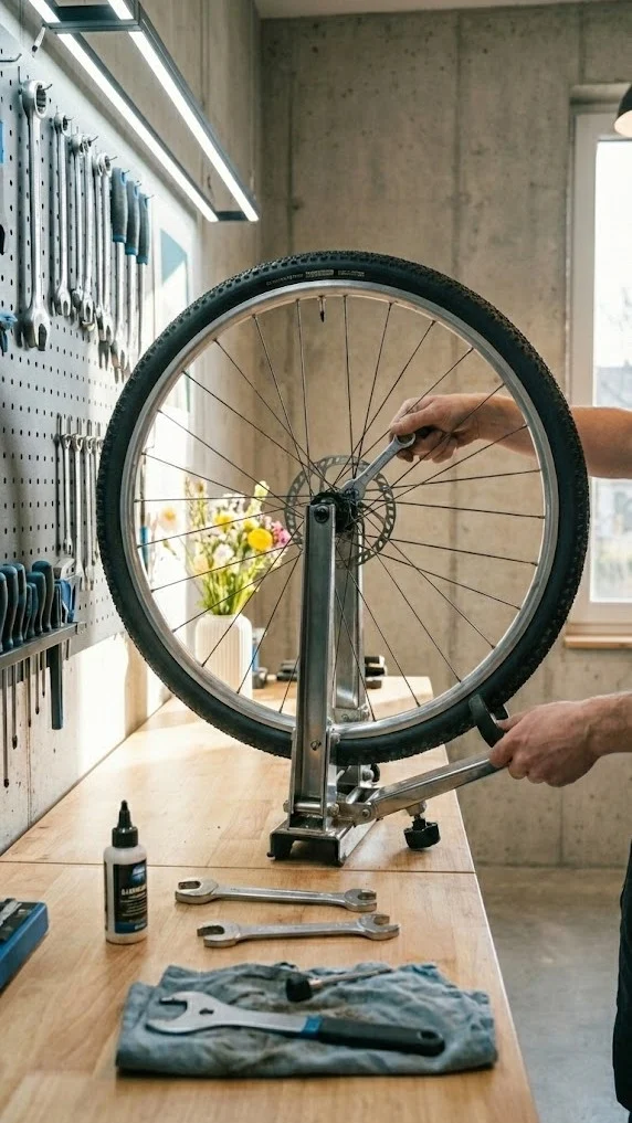 Priprema bicikla za proljeće provjera točkova