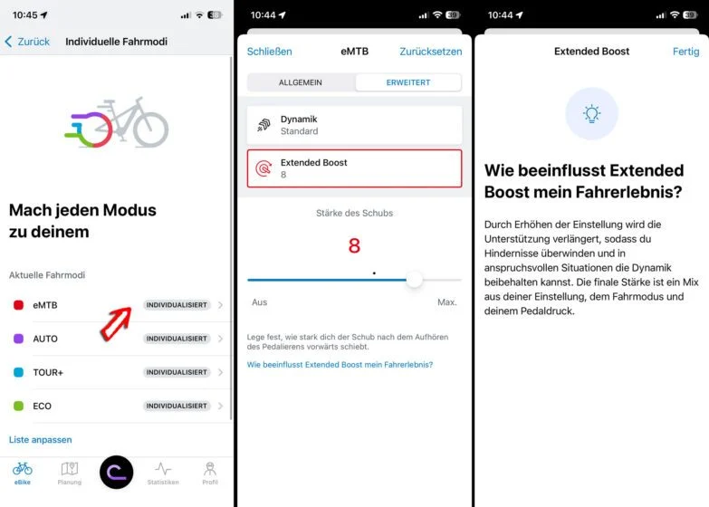 Podešavanje Extended Boost funkcije u aplikaciji