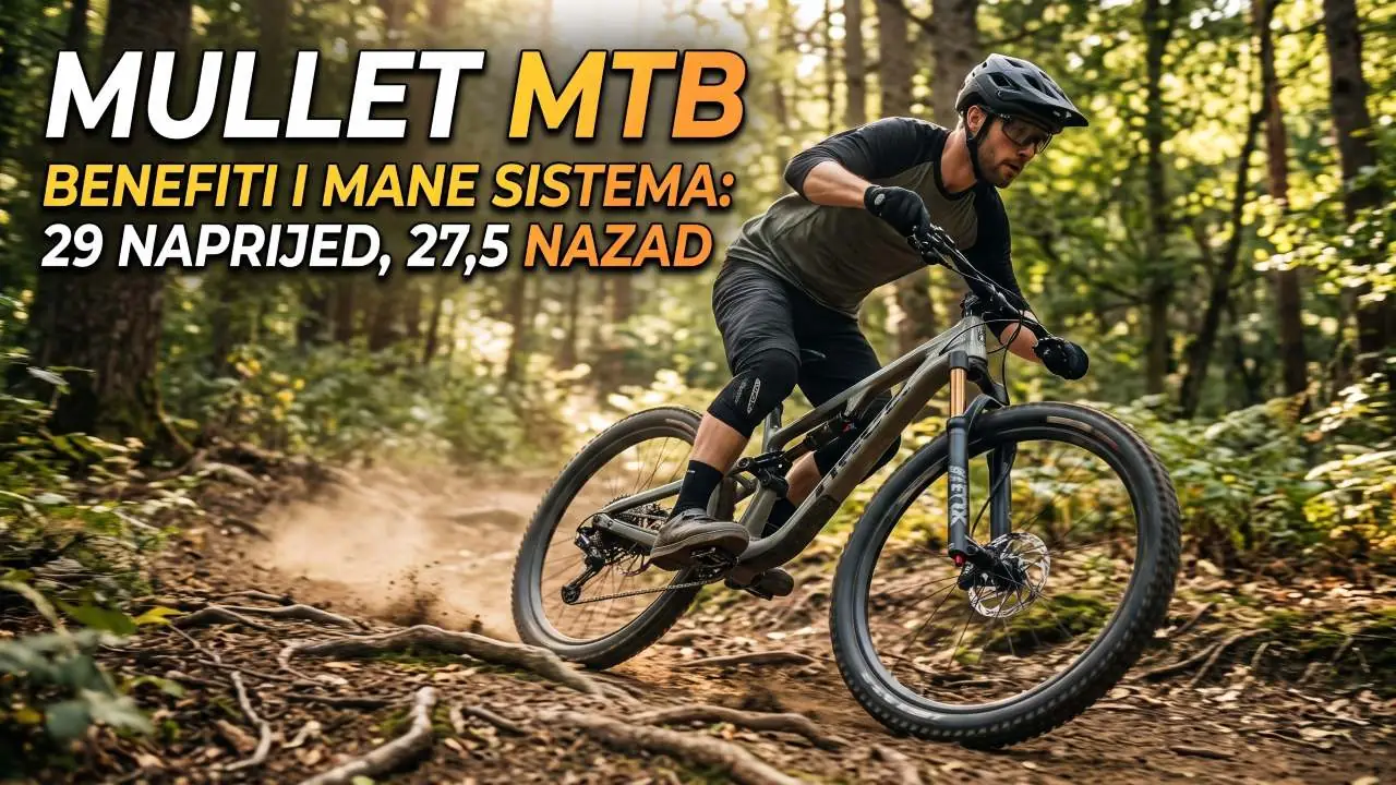 Mullet MTB u vožnji na šumskoj enduro stazi