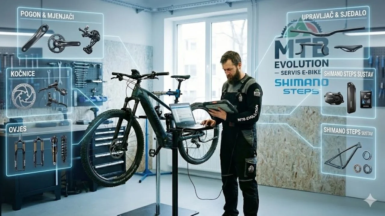 Shimano STEPS e-bike diagnostics at the MTB Evolution workshop